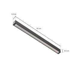 Loftlampe Straight grafit 92 cm