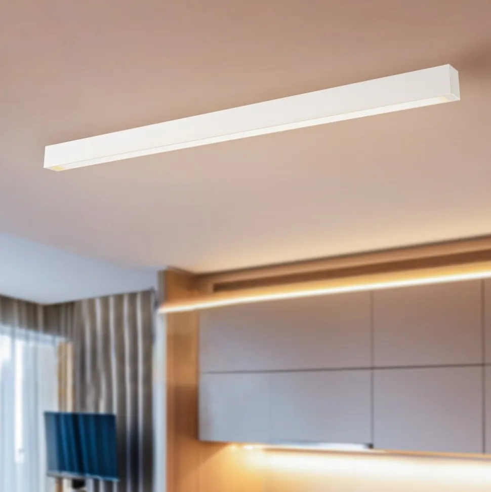 Loftlampe Straight hvid 122 cm