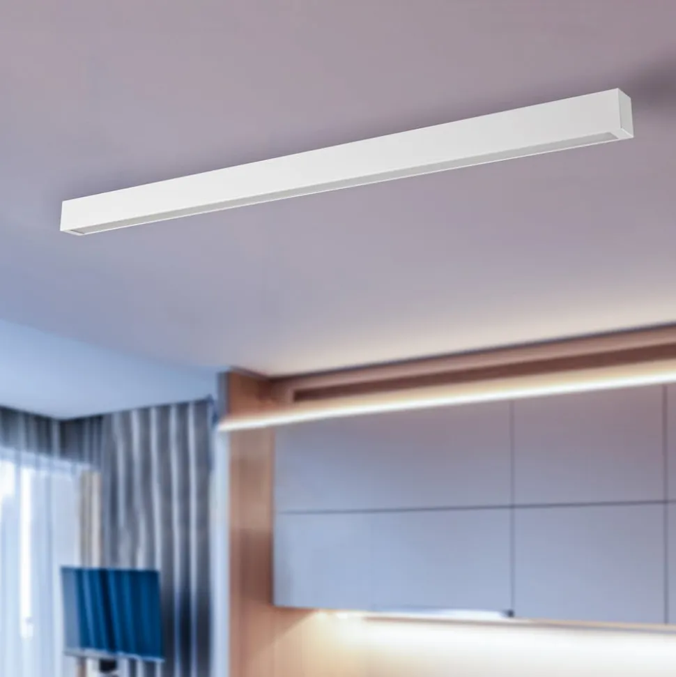 Loftlampe Straight hvid 122 cm
