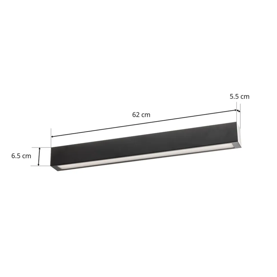 Loftlampe Straight sort 62 cm