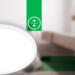 Loftlampe Tava A, Ø 42 cm, plast, hvid