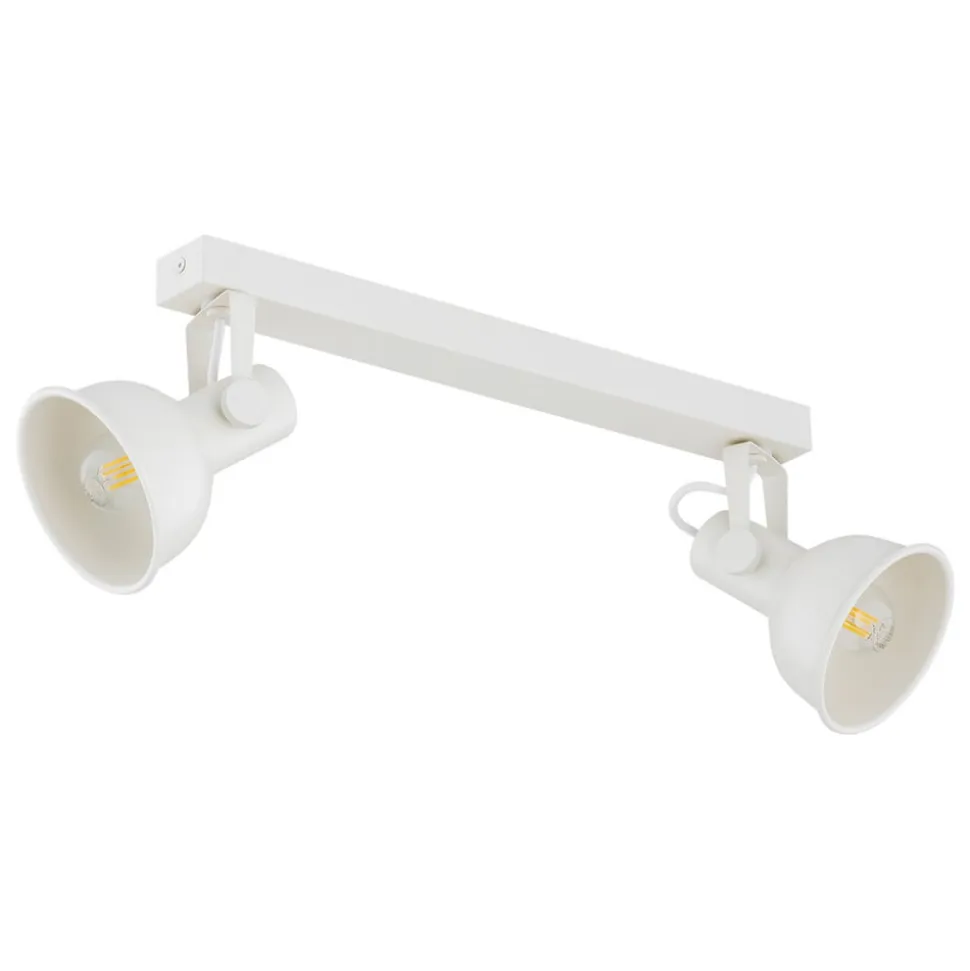 Loftlampe Trogir, beige, 2 lyskilder, længde 27 cm