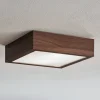 Loftlampe Tromsö, 30x30 cm, valnød