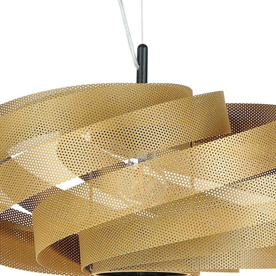 Loftlampe Vento, guldfarvet, Ø 50 cm