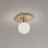 Loftlampe Well, guldfarvet, glas, Ø 20 cm, E14