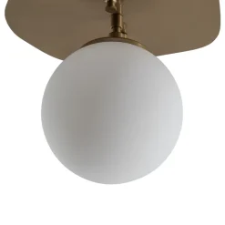 Loftlampe Well, guldfarvet, glas, Ø 20 cm, E14