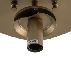 Loftlampe Well, guldfarvet, glas, Ø 20 cm, E14