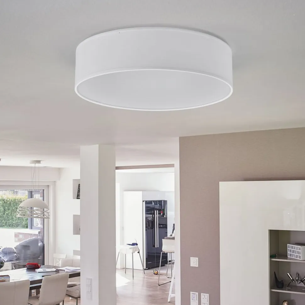 Loftslampe Ceiling Dream, Ø 40 cm, tekstil, hvid