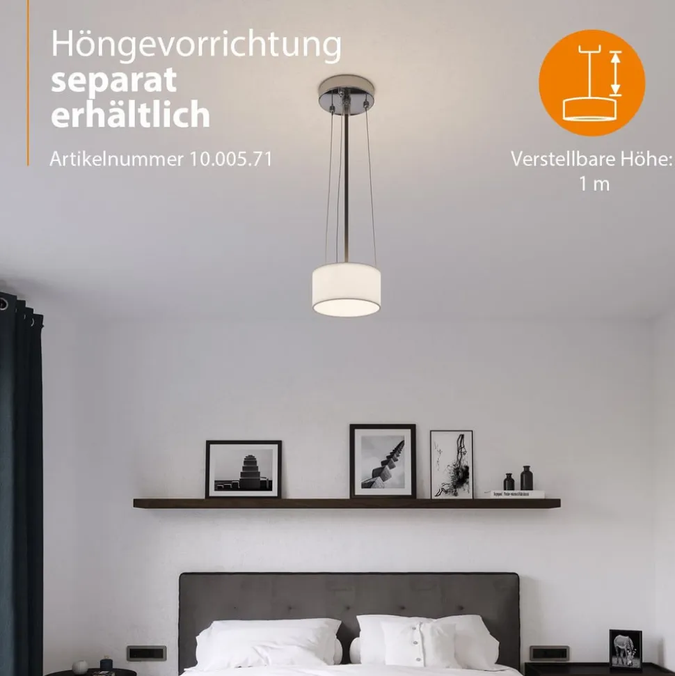 Loftslampe Ceiling Dream, Ø 40 cm, tekstil, hvid
