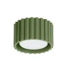 Loftslampe RIBLA, olivengrøn, Ø 10 cm, metal, GX53