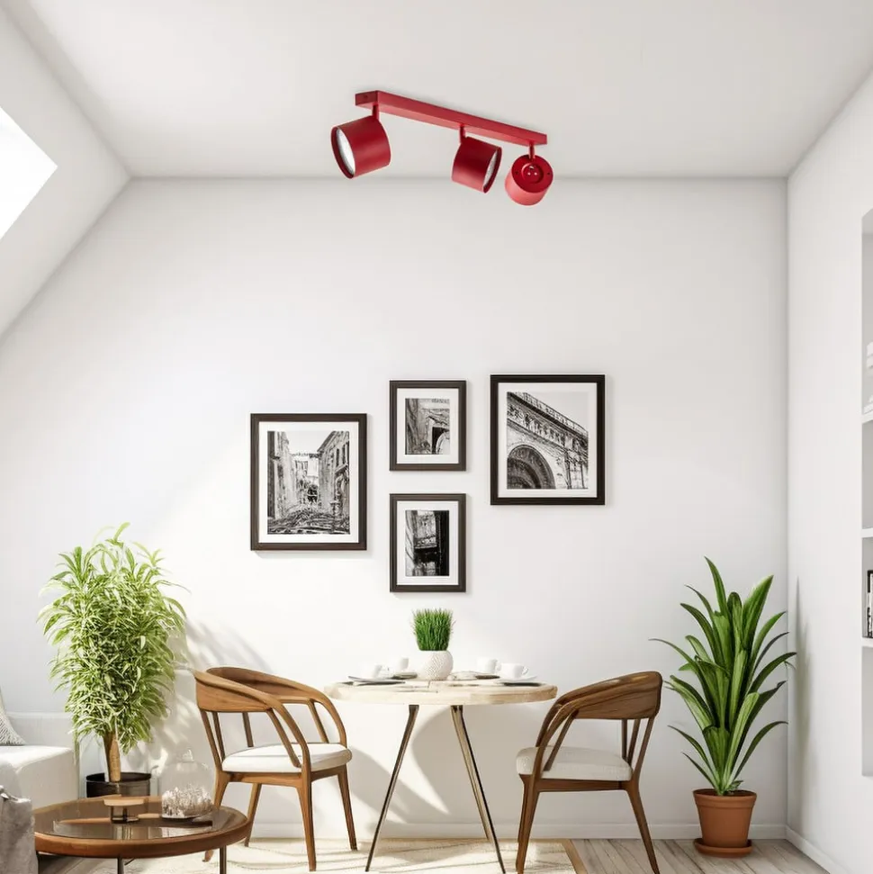 Loftspot Chloe justerbar med 3 lyskilder, rød