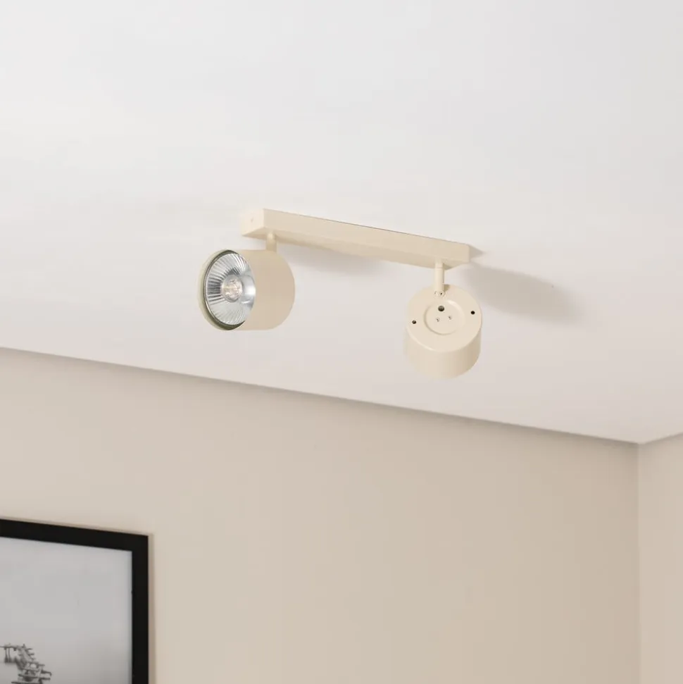 Loftspot Chloe justerbar med 2 lyskilder, beige