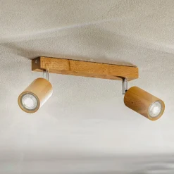 Loftspot Cre i træ, 2 lyskilder