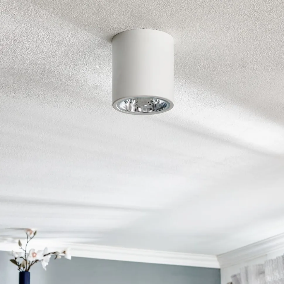 Loftspot Downlight round i hvid, Ø 13,3 cm