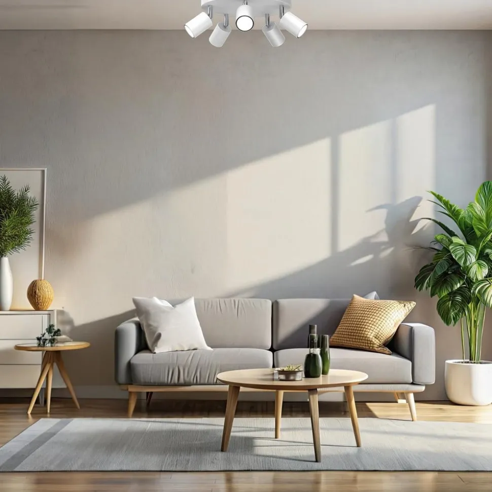 Loftspot Fun, hvid, Ø 30 cm, justerbar, GU10