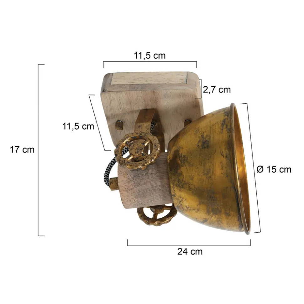 Loftspot Gearwood, 1 lyskilde bronze
