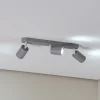 Loftspot Livia, grå, 52 cm, 3 lyskilder, metal, GU10