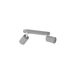 Loftspot Livia, grå, 35 cm, 2 lyskilder, metal, GU10