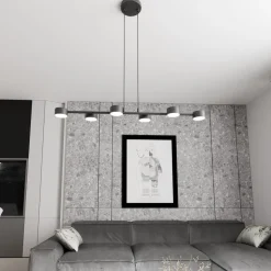 Loftspot, Megara, længde 80 cm, metal, 6 lyskilder.