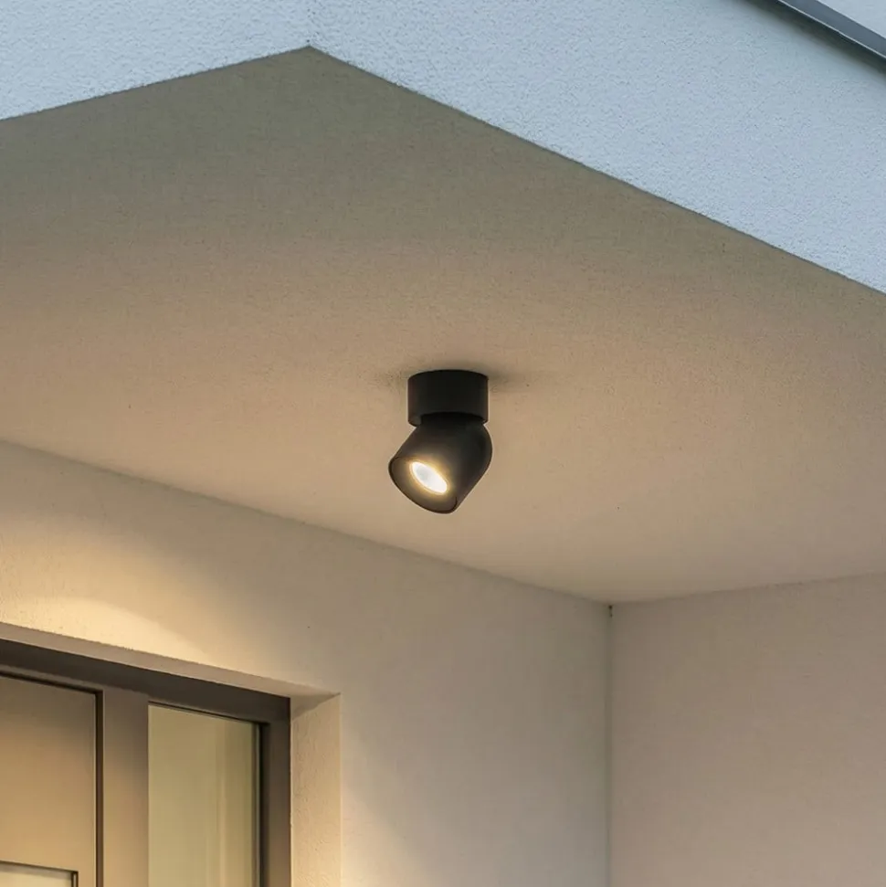 Loftspot Oscar, sort, aluminium, højde 13,5 cm, GU10