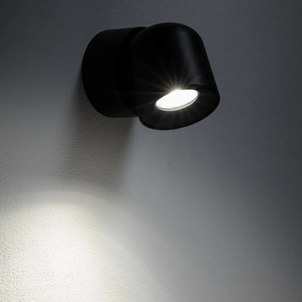 Loftspot Oscar, sort, aluminium, højde 13,5 cm, GU10