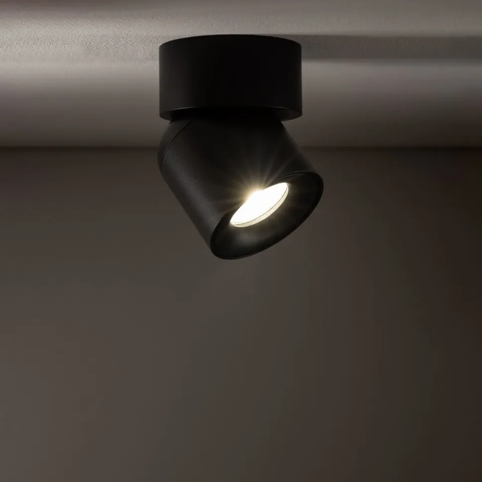 Loftspot Oscar, sort, aluminium, højde 13,5 cm, GU10