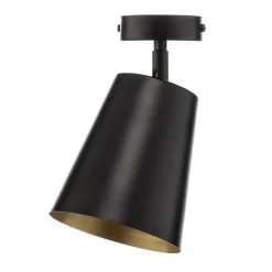 Loftspot Prism, 1 lyskilde, sort/guld