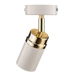 Loftspot Rondo hvid/guld, 1 lyskilde