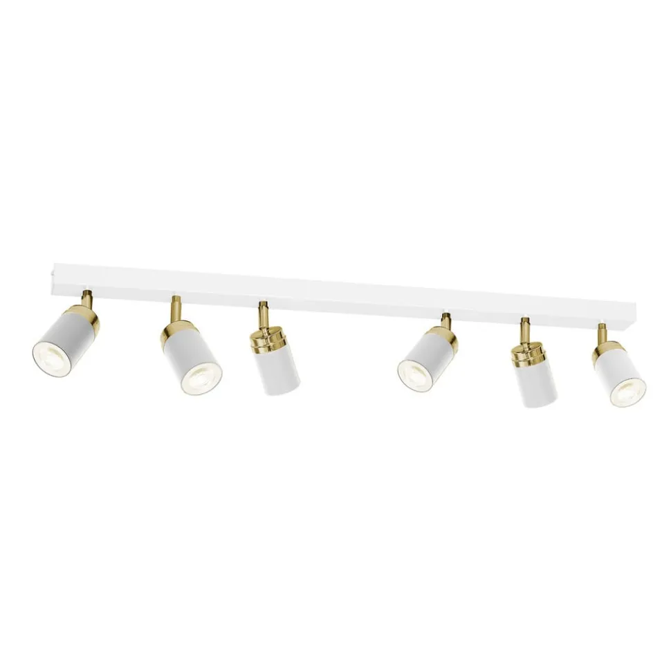 Loftspot Rondo hvid/guld 6 lyskilder