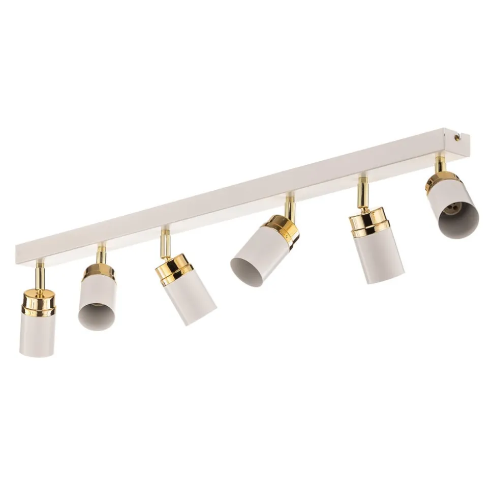 Loftspot Rondo hvid/guld 6 lyskilder