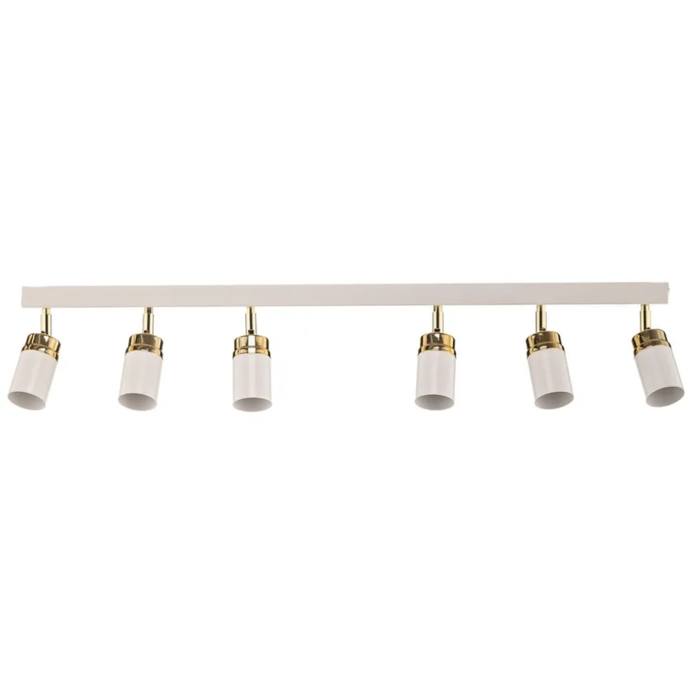 Loftspot Rondo hvid/guld 6 lyskilder