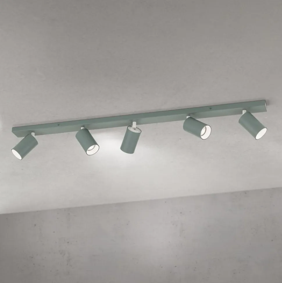 Loftspot Sean, lysegrøn, 5 lyskilder, aluminium, GU10