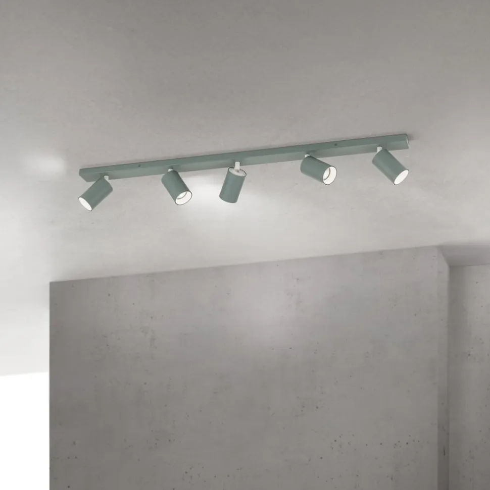 Loftspot Sean, lysegrøn, 5 lyskilder, aluminium, GU10