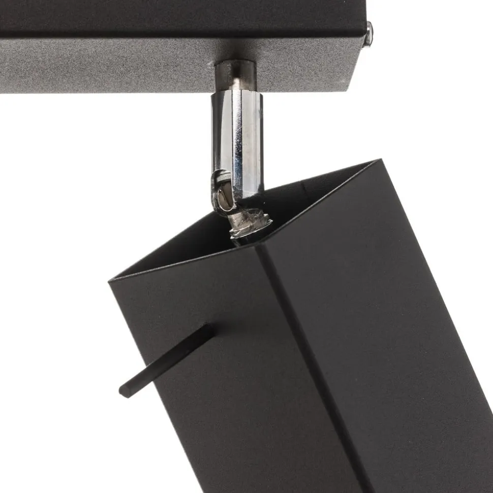 Loftspot Square, sort, 2 lyskilder
