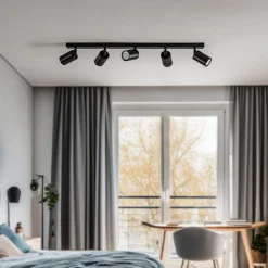 Loftspot Zoom, 5 lyskilder, sort