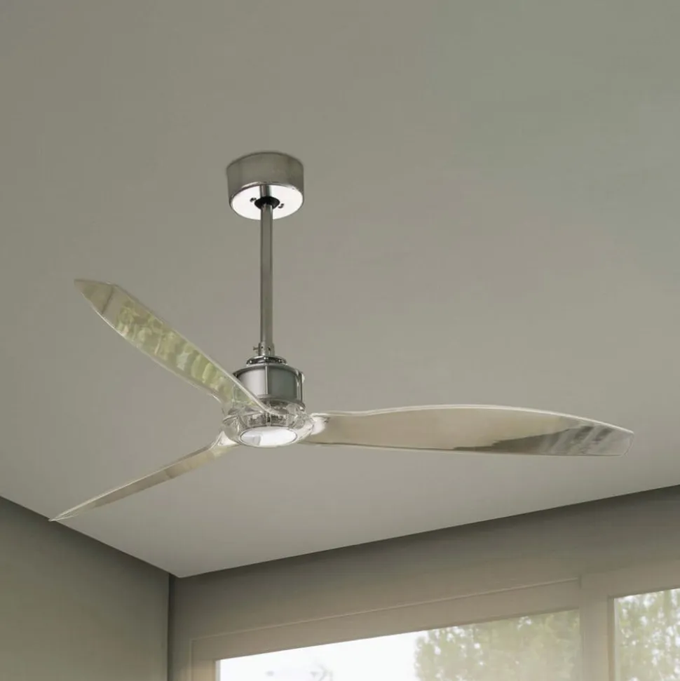 Loftventilator Just Fan M, krom/transparent