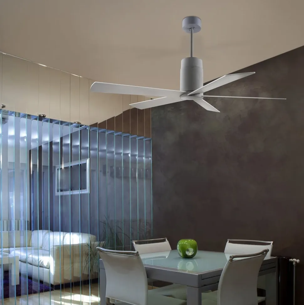 Loftventilator Rodas i klart design - hvid