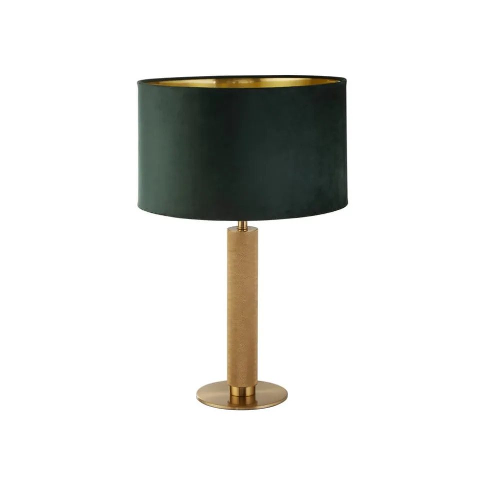 London bordlampe, messing/grøn