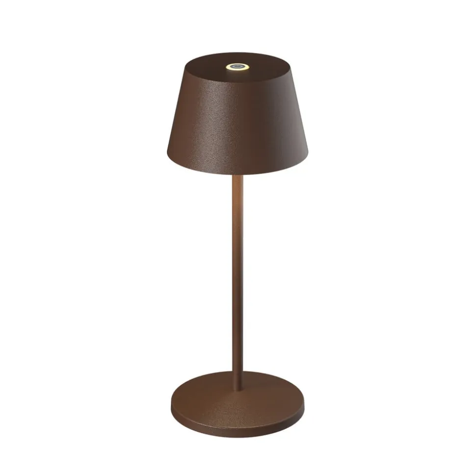 LOOM DESIGN LED genopladelig bordlampe Modi Micro, IP65, corten