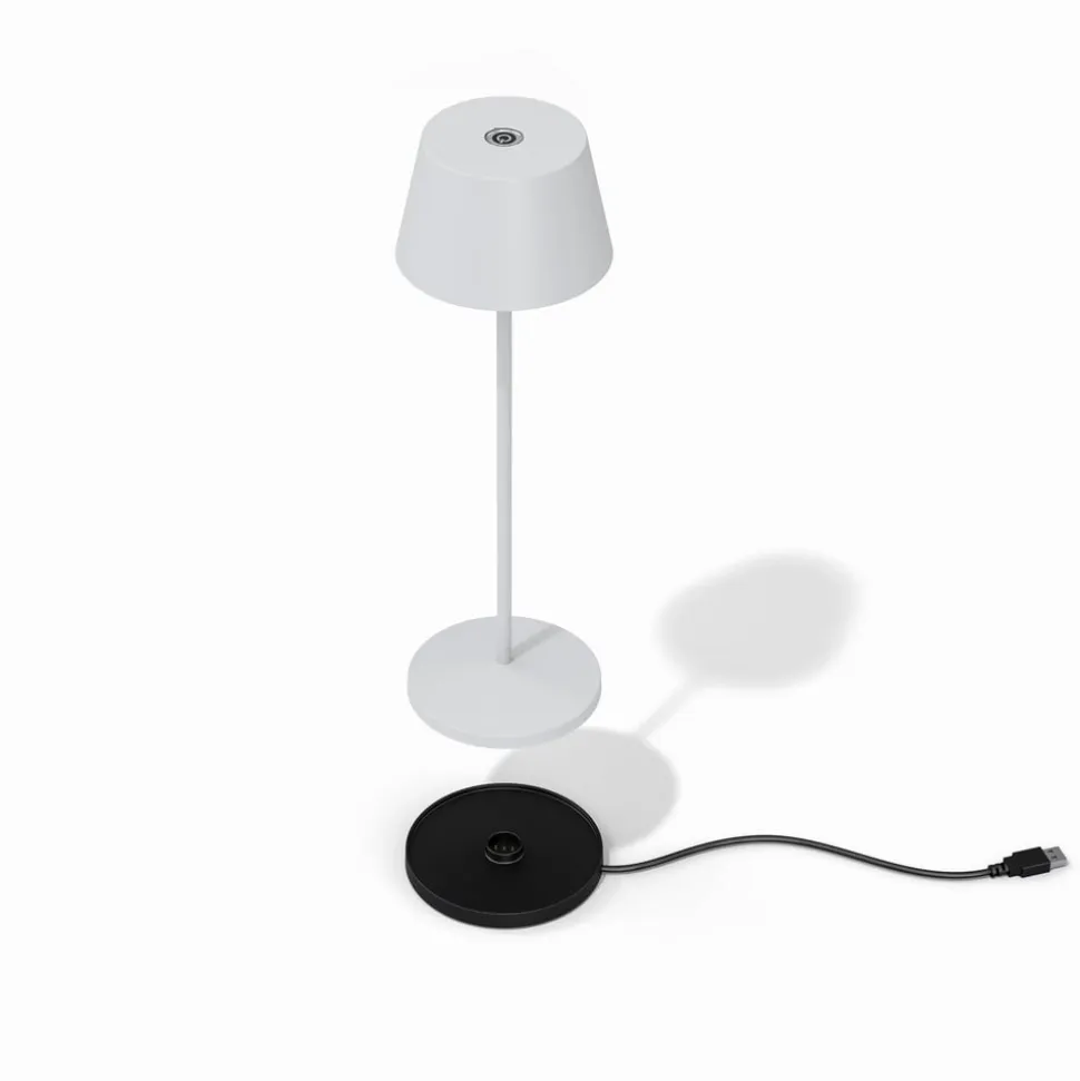 LOOM DESIGN LED-terrasselampe Modi, hvid 36 cm CCT