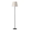 Loris gulvlampe, sort, sandbeige skærm