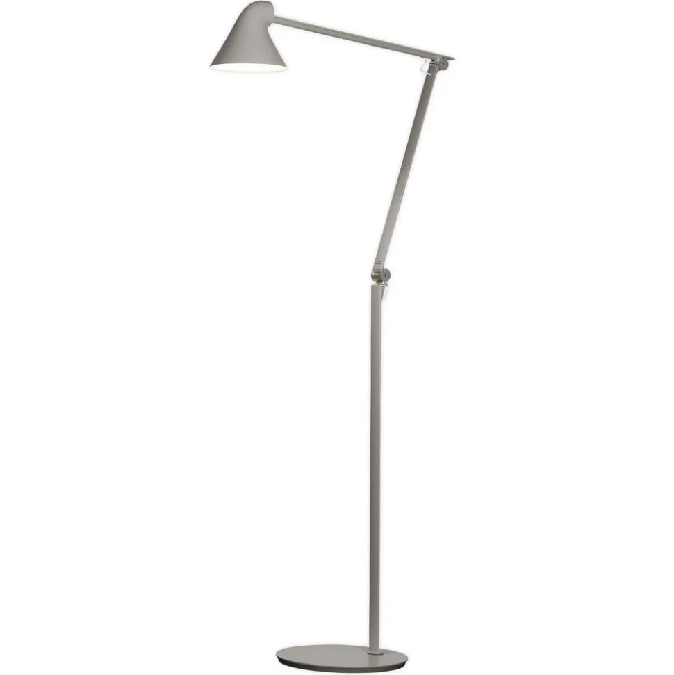 Louis Poulsen NJP LED-gulvlampe, 2.700 K, lysegrå