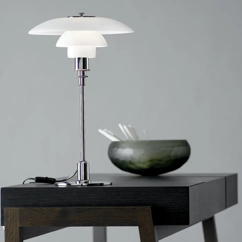 Louis Poulsen PH 3/2 bordlampe, højglans forkromet