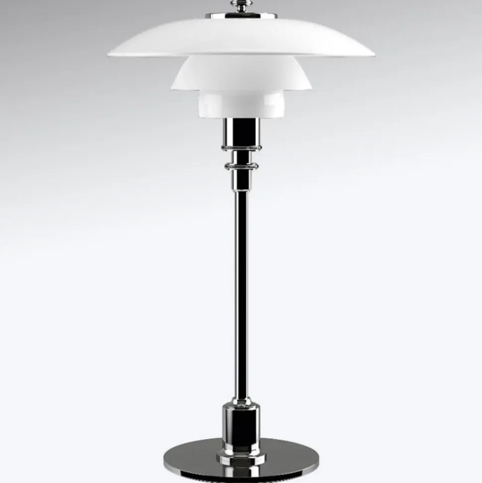 Louis Poulsen PH 2/1 bordlampe, højglans forkromet