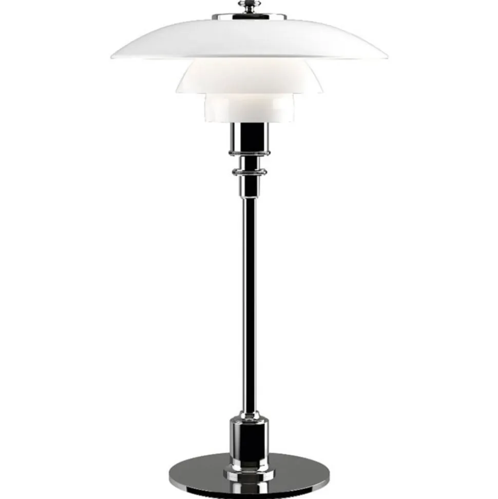 Louis Poulsen PH 2/1 bordlampe, højglans forkromet