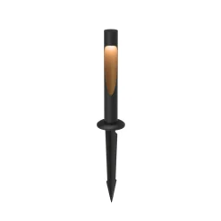 Louis Poulsen sokkellampe Flindt, 840, sort, jordstik 24V