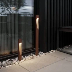 Louis Poulsen sokkellampe Flindt 927 corten 35cm base adapter