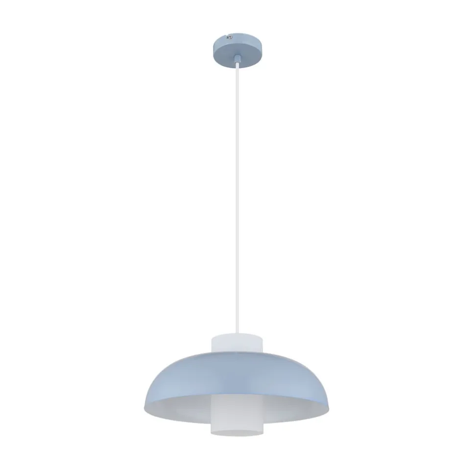Lowe pendellampe, blå mat, Ø 38 cm, metal