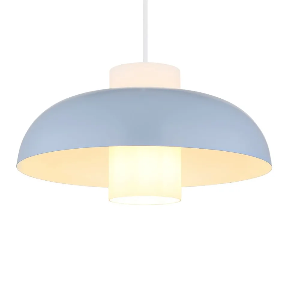 Lowe pendellampe, blå mat, Ø 38 cm, metal