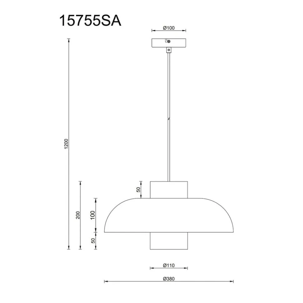 Lowe pendellampe, sandfarvet mat, Ø 38 cm, metal